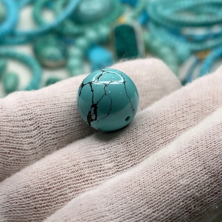 绿松石未镶嵌圆珠