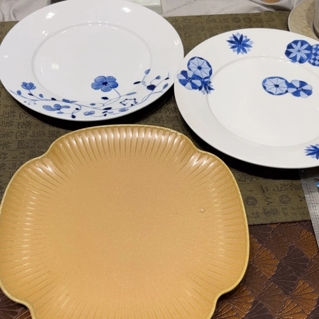 瓷景德镇粗陶复古盘碗微瑕