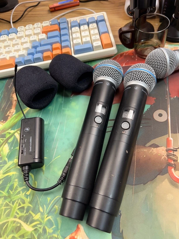 9新  幻声b68无线一拖二麦克风