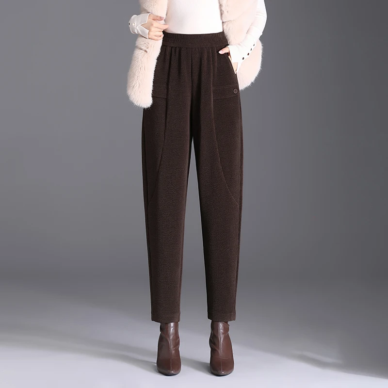 【可蓓儿】哈伦裤女士2025新款秋冬款灯芯绒流行广州十三行爆妈妈装