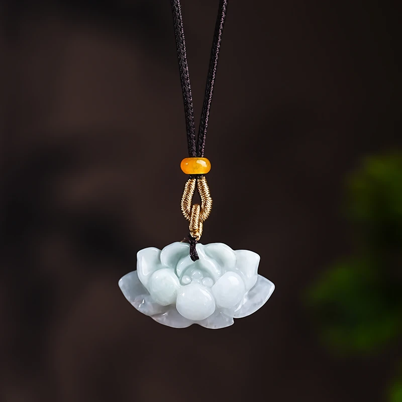 翡翠莲花吊坠拍一个发一个 多样性发货-531346