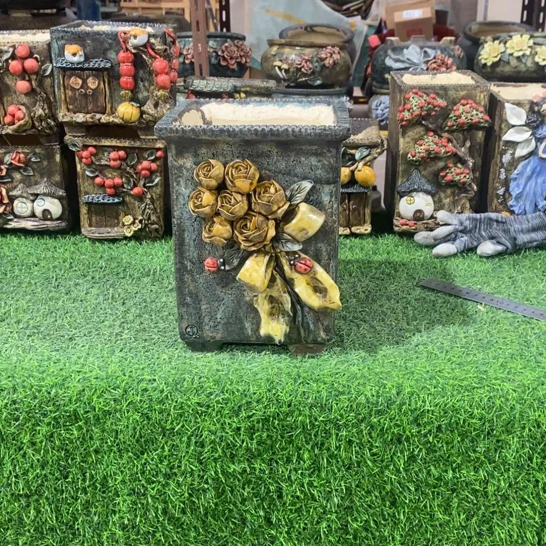 红陶青藤花器多肉花盆