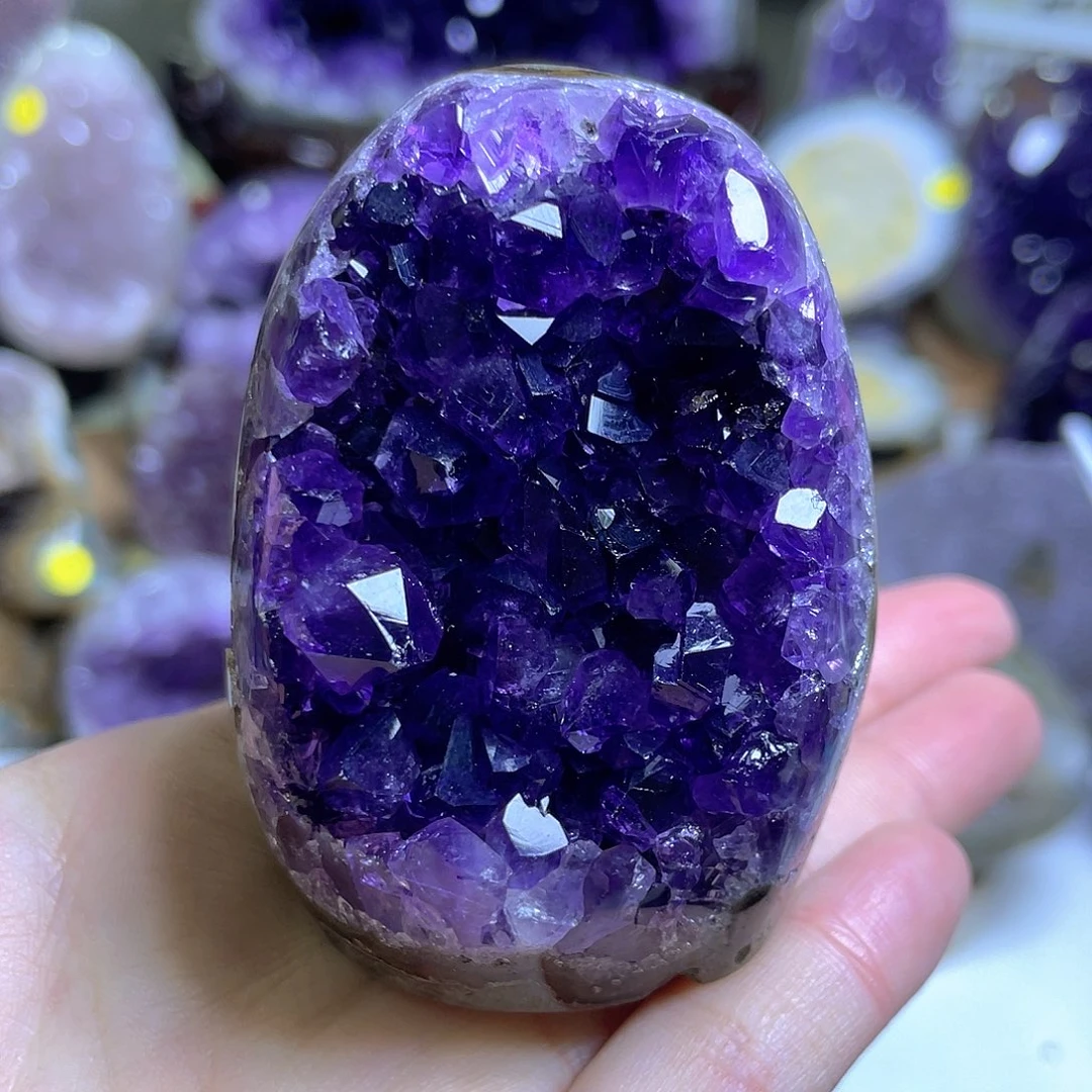 紫晶未镶嵌摆件帝紫晶震