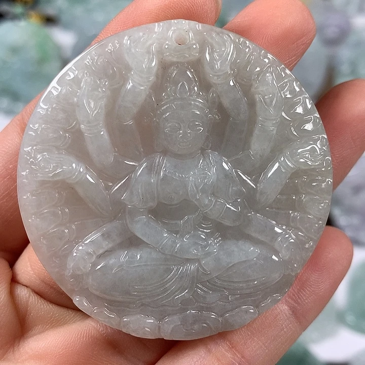 颈饰未镶嵌翡翠千手观音福利