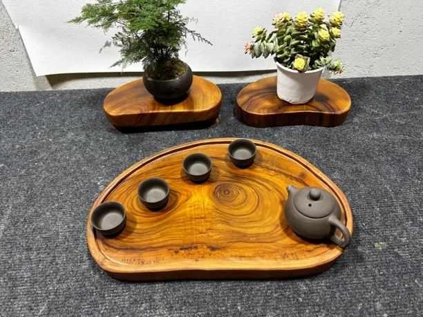 香樟木干泡台，侘寂风