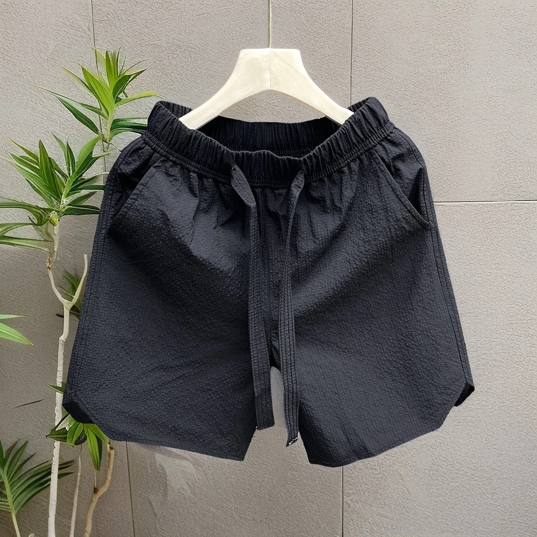 网红痞帅泡泡纱短裤男款夏季薄款美式复古速干工装裤男沙滩运动裤