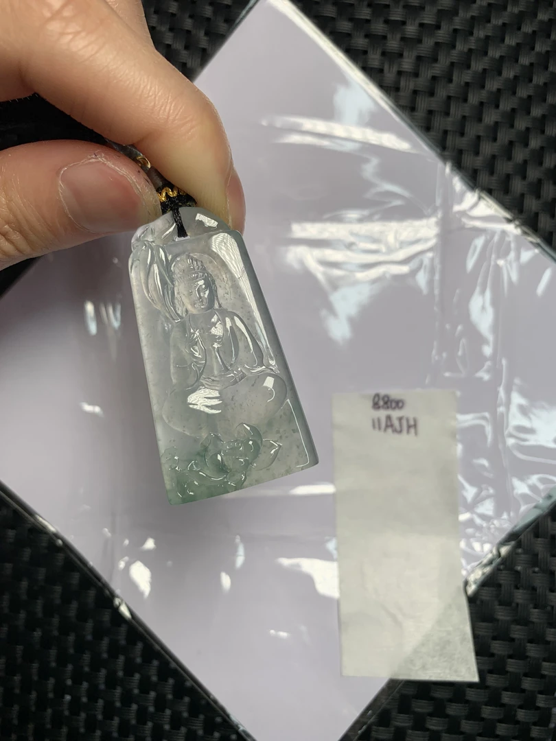 天然缅甸翡翠A货 11AJH