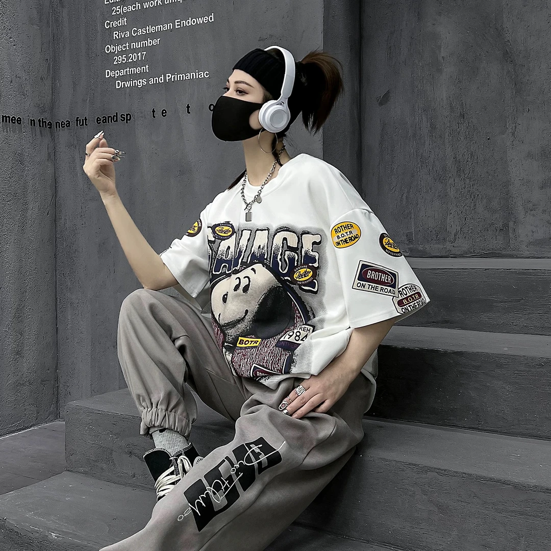2025潮牌嘻哈短袖百搭款休闲T恤