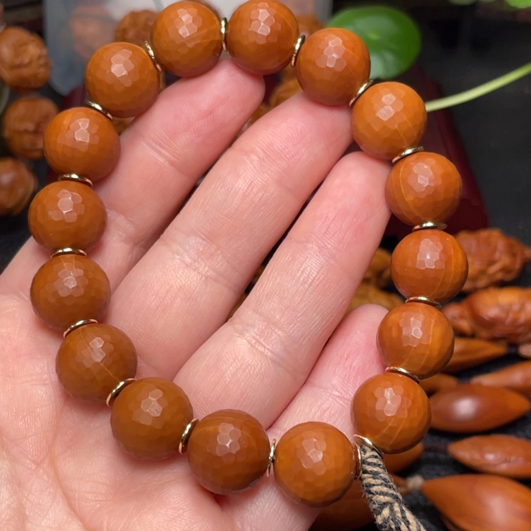 橄榄核手串/手链1.35手工刀铲钻石面