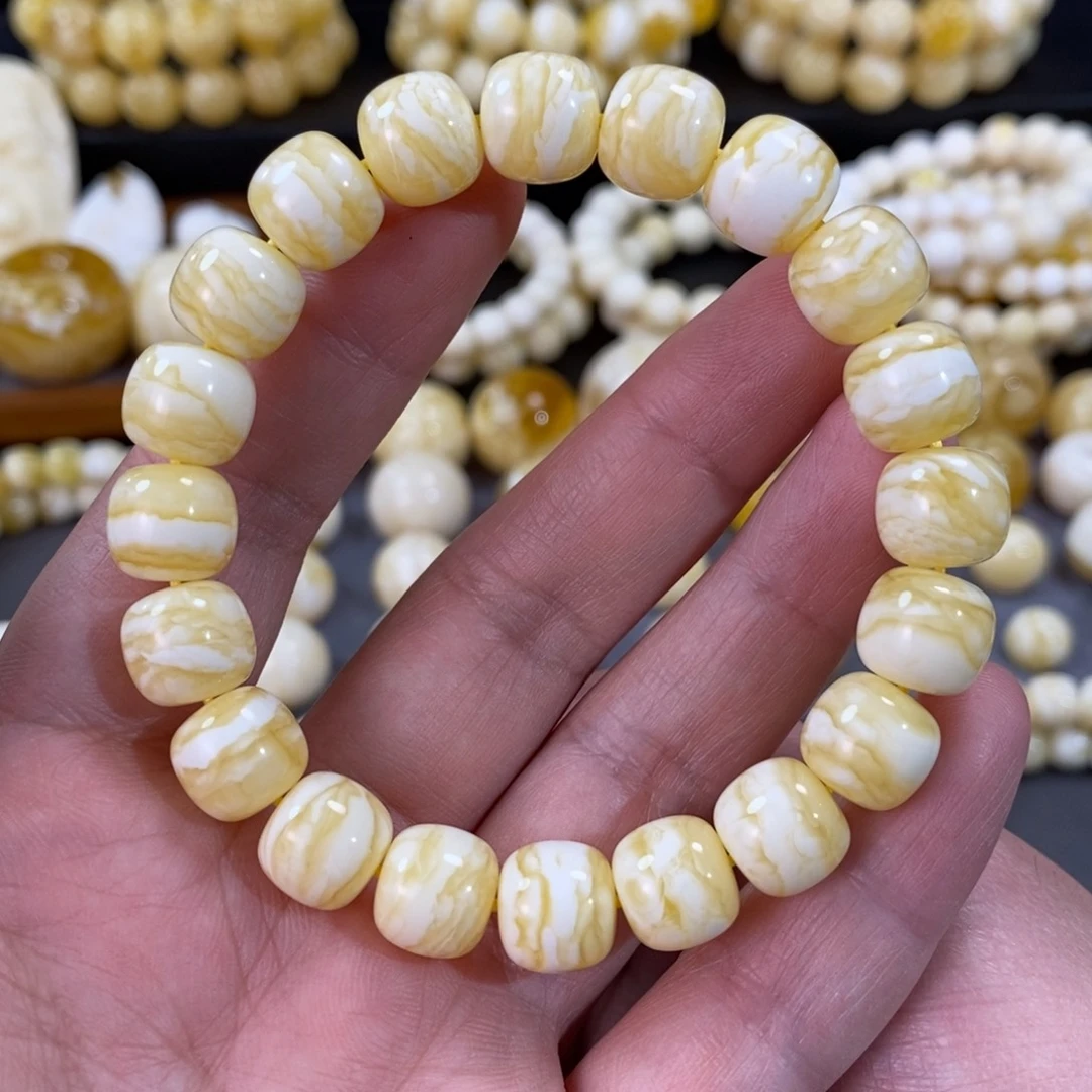 蜜蜡手串未镶嵌同料虎皮千层老型手串11