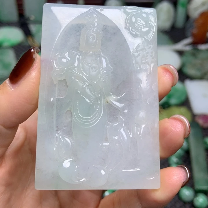 翡翠未镶嵌挂件清