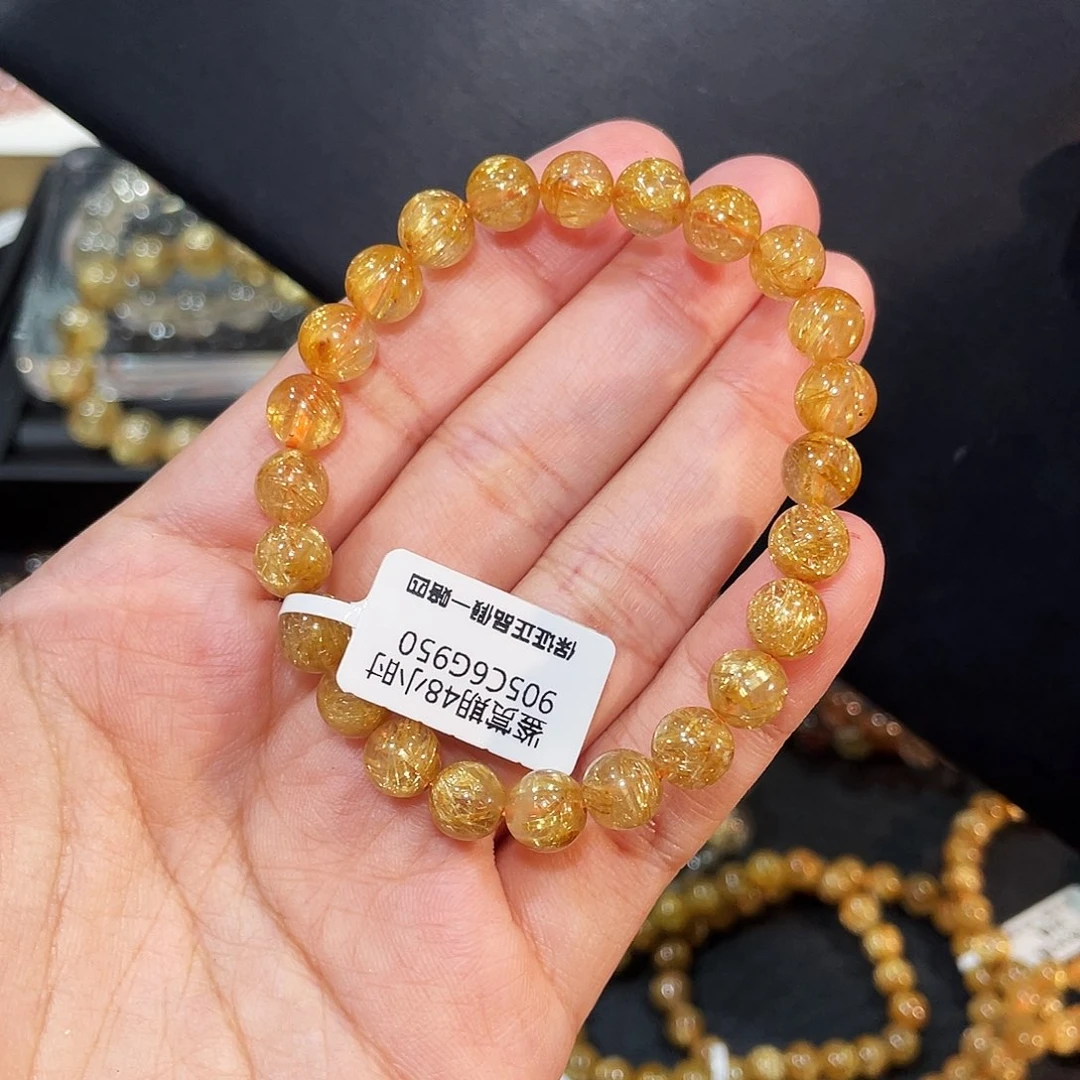 发晶手链未镶嵌烟花钛晶8mm