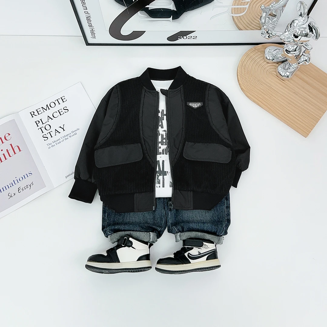 男童外套秋冬款儿童棒球服2025新款秋装潮牌 DMQ6027悠悠童话童装