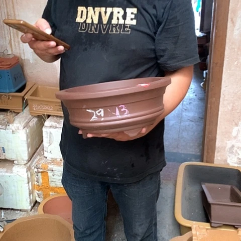 紫砂花盆手工艺品