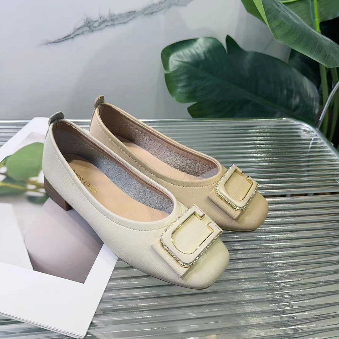 夏休闲款法式女新款百搭软底豆豆鞋单鞋605-18