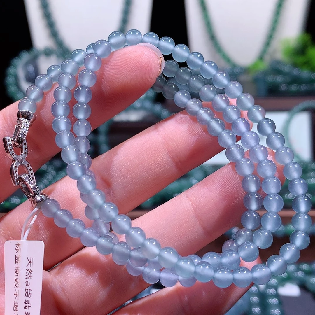 翡翠未镶嵌手链天然a货翡翠项链5