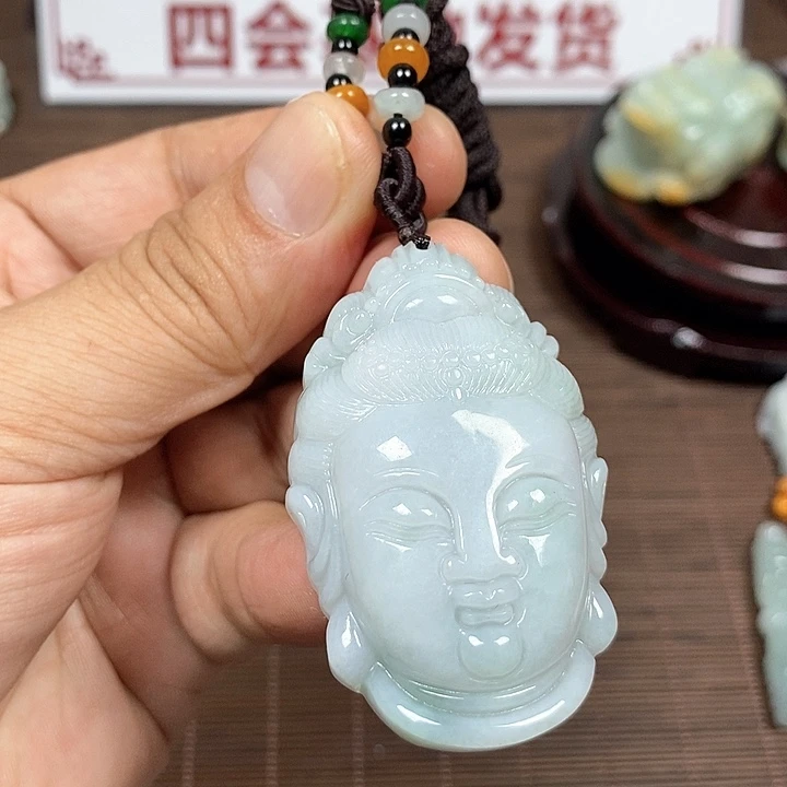 颈饰未镶嵌翡翠天然翡翠玉A货配证书