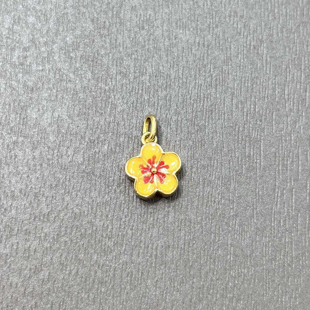 【店长专享】18k金双面桃花配件ZBKJD336