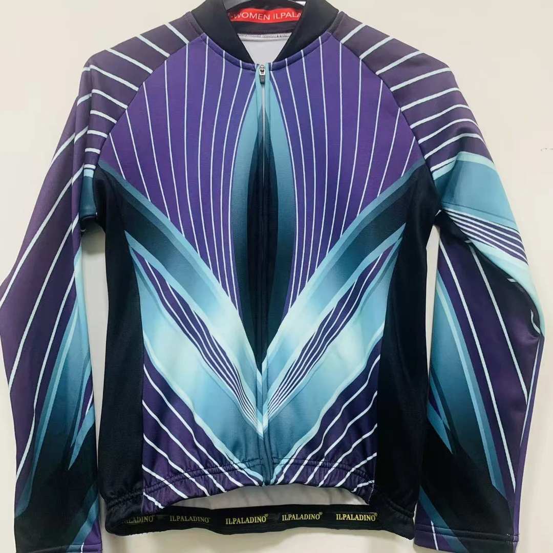 SQ 2550【加绒长袖男女款】骑行服高弹厚款男女士