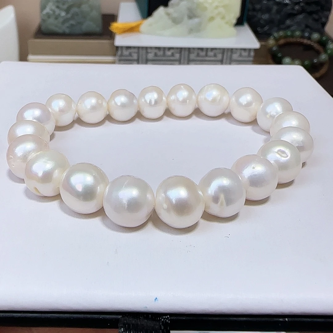 未镶嵌淡水珍珠手绳10mm珍珠手链