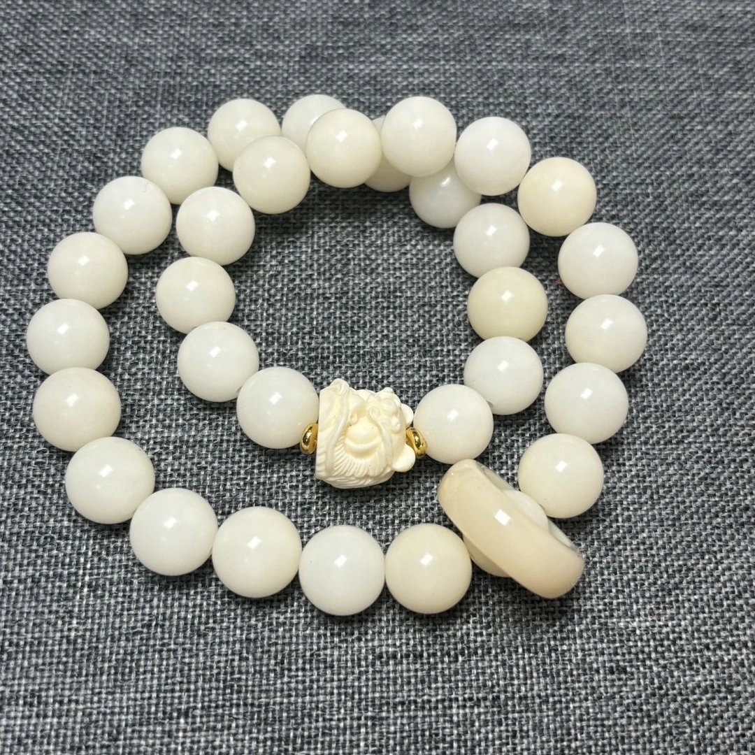 白玉菩提1.2双圈手串7009