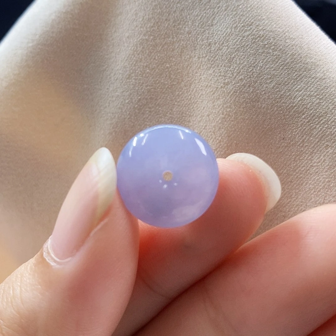 散珠翡翠紫色小肥扣