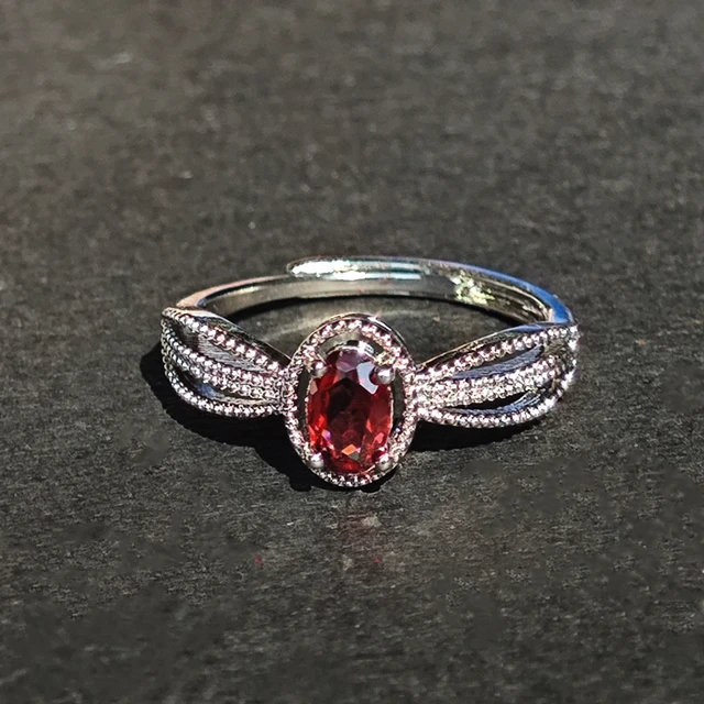 雅颂集石榴石戒指G3595005-1时尚百搭