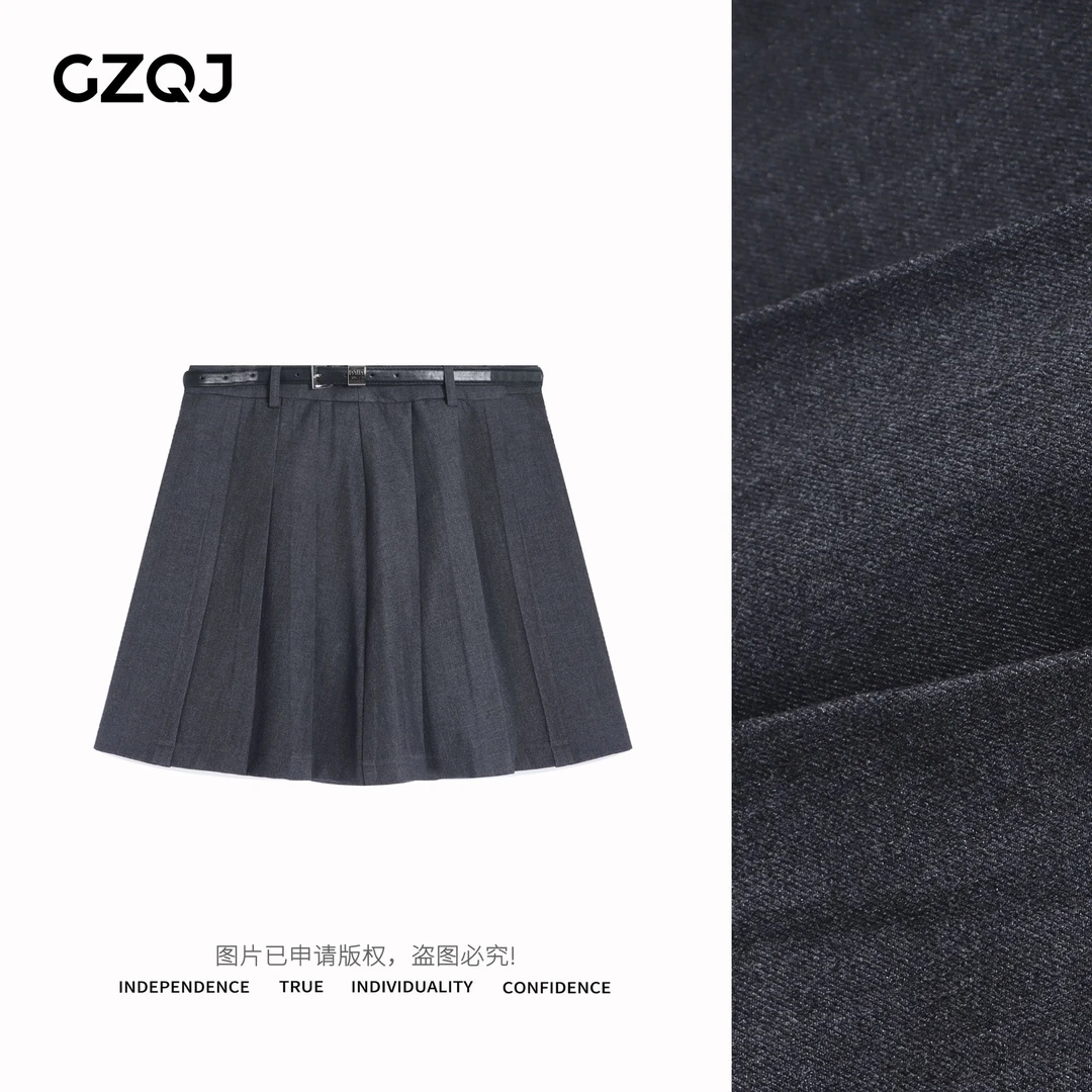 广州琴姐【英伦女高】学院风百搭显瘦百褶裙高腰半身裙女夏季95124