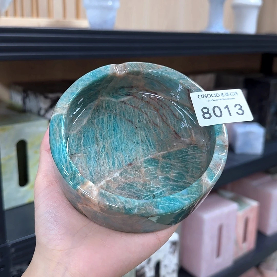 石材8013亚马逊绿烟灰缸新货