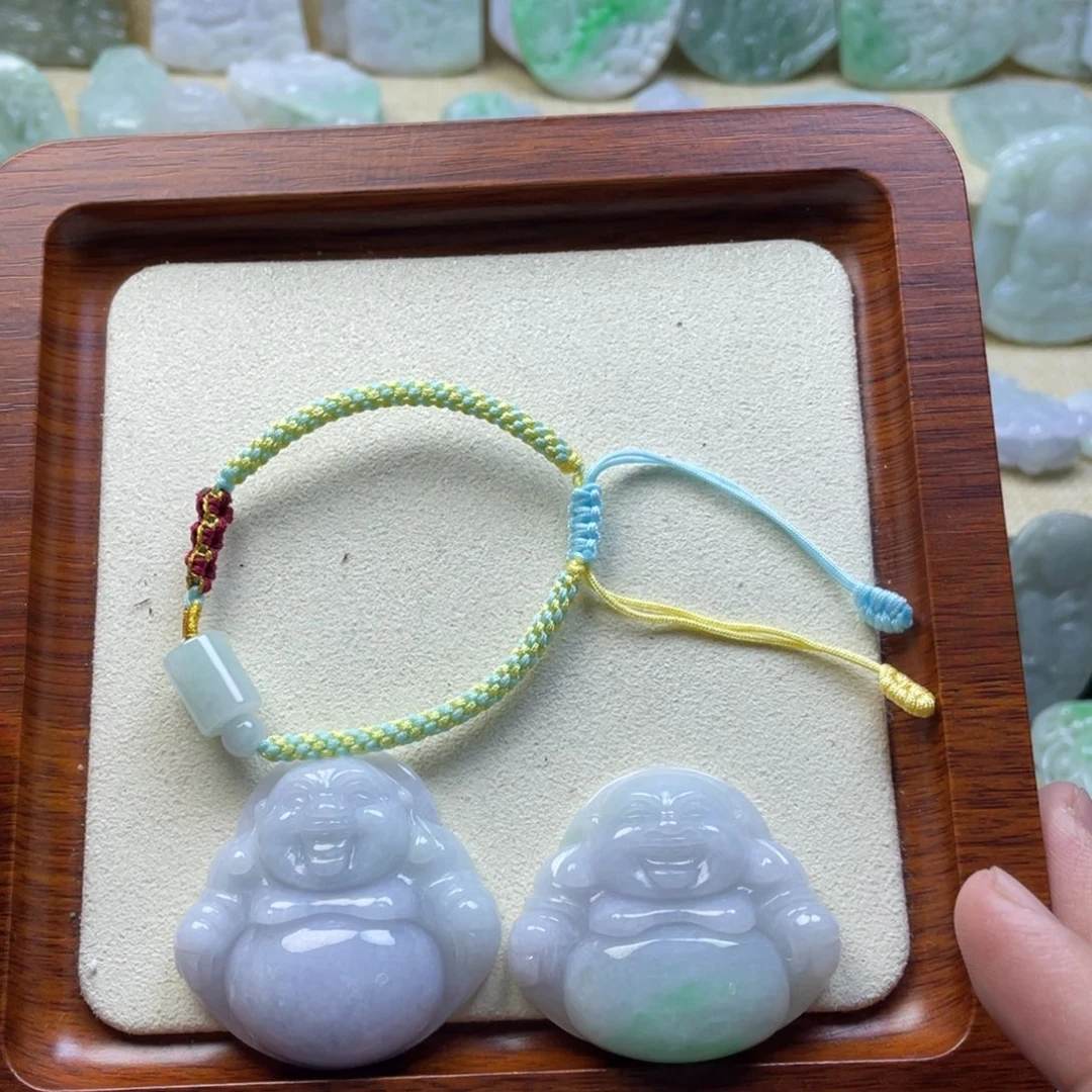 防***家翡翠未镶嵌颈饰纯天然翡翠