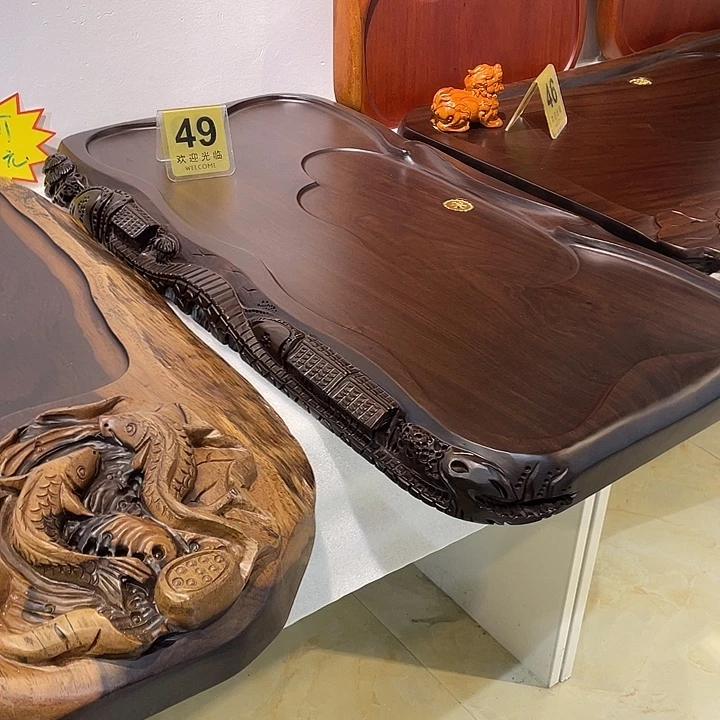 非洲进口黑檀木茶盘83～43～6