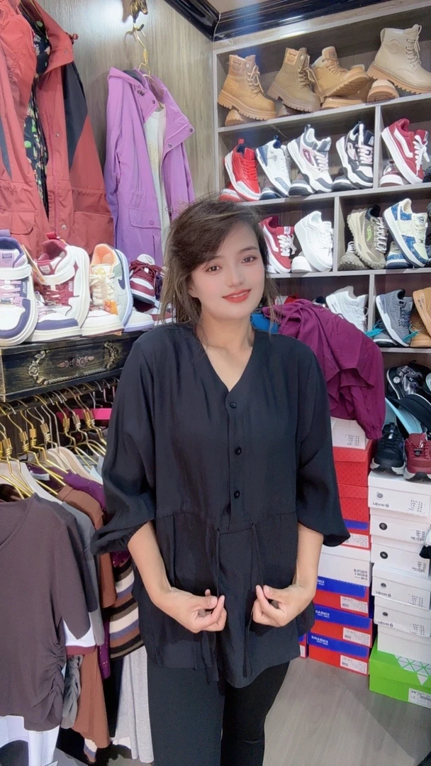 女士夏季大码苎麻中袖衬衫遮肚子显瘦洋气妈妈装开衫