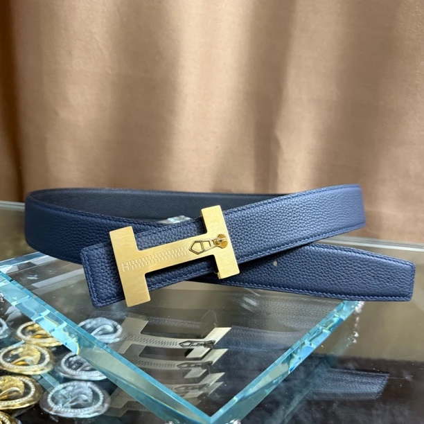 新款皮带男士头层牛皮腰带青中年H扣工字扣百搭高档送礼商务韩潮