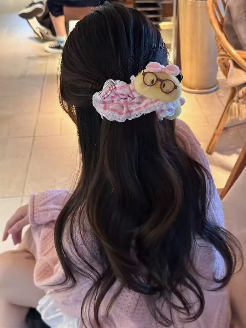 钱多多小黄鸭土豆香蕉夹韩森系百搭香蕉夹原创发夹新款