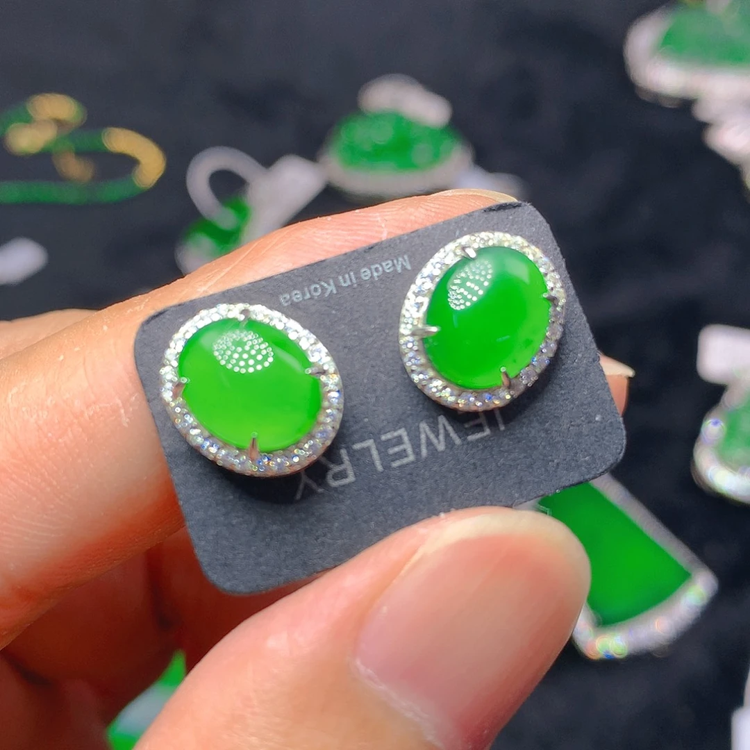 翡翠银S925镶嵌颈饰我