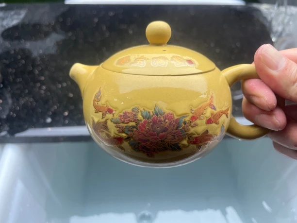 【闪购商品】紫砂黄缎泥西施壶金玉满堂7