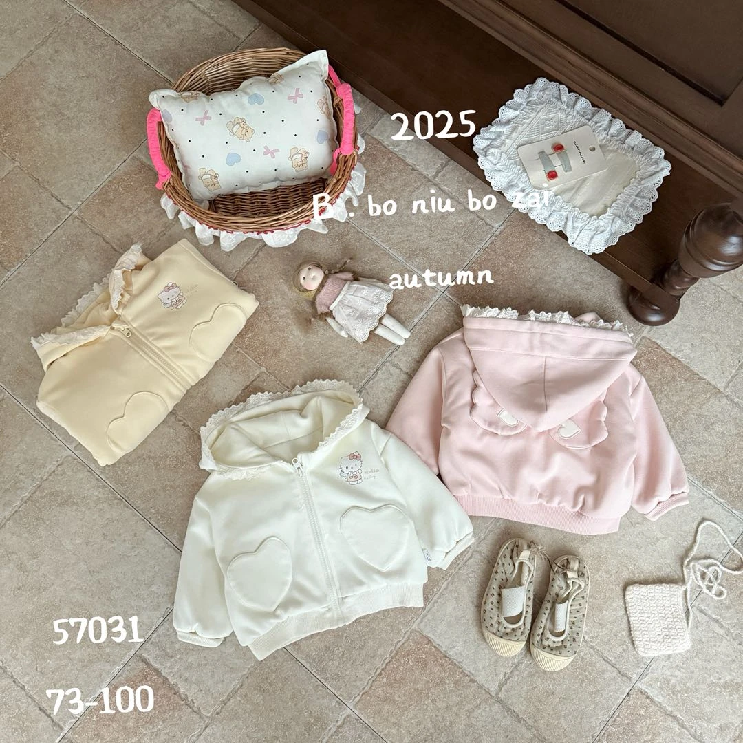 波妞波仔-【天使凯蒂57031】夹棉加厚针织外套