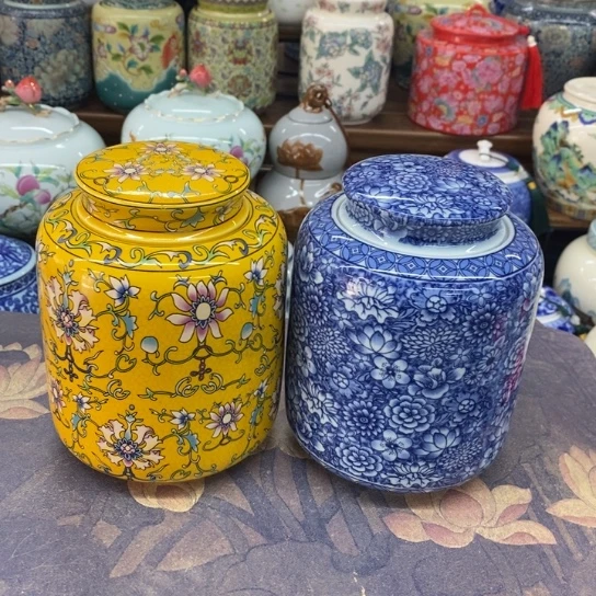 瓷片高端陶瓷茶叶罐