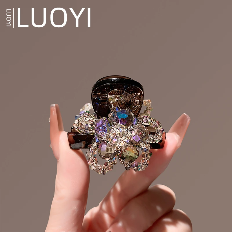 约4.5厘米抓夹  轻奢花朵抓夹2025新款时尚后脑勺半扎夹百搭发饰