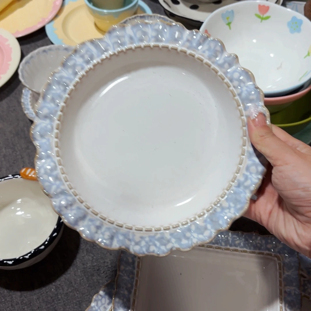 陶瓷烟蓝系列八寸餐盘