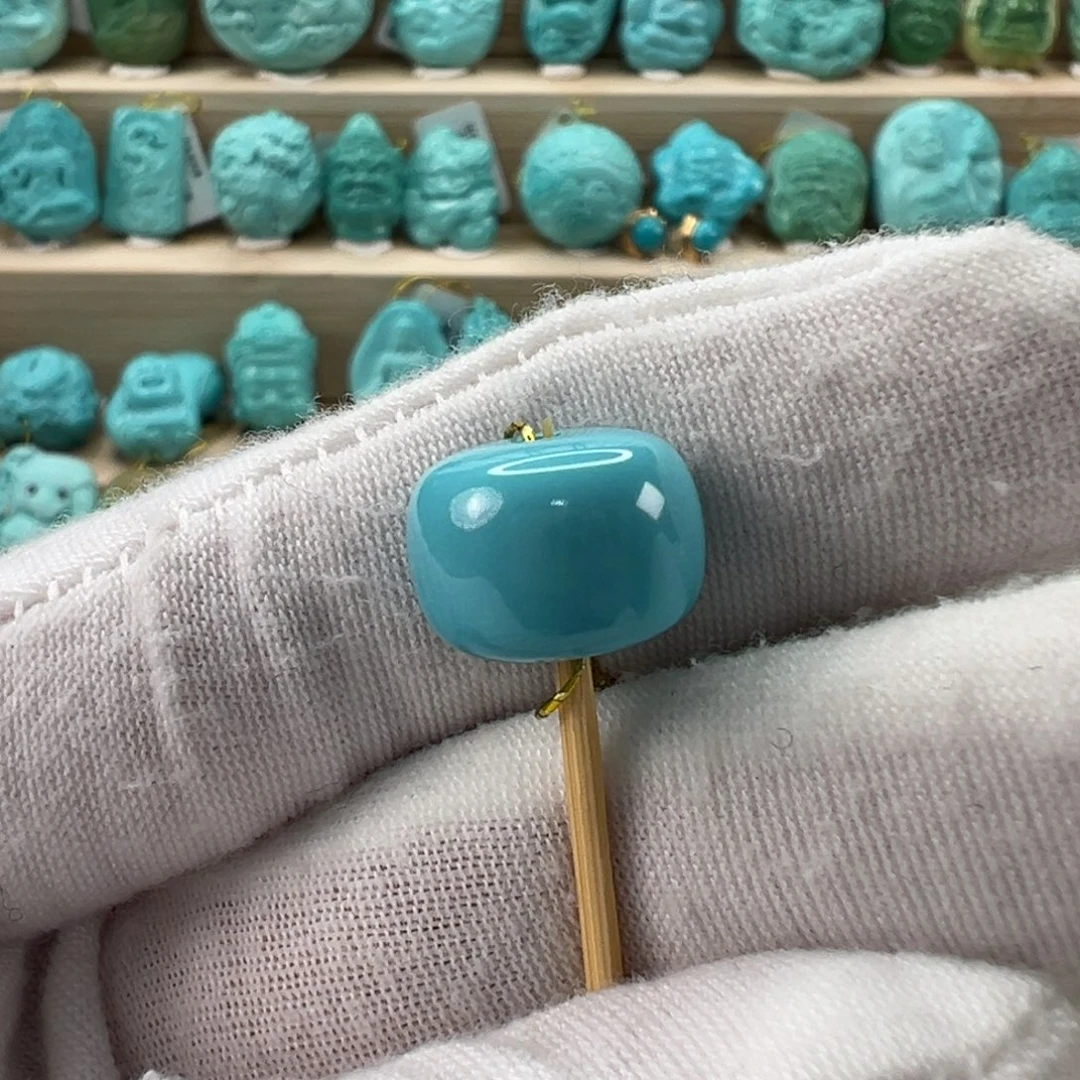 未镶嵌绿松石老型珠13x9.4mm