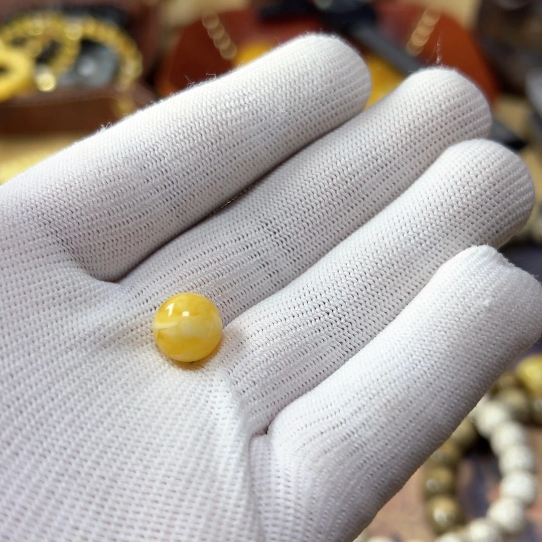 琥珀颈饰未镶嵌天然原矿俄料无优化蜜蜡单珠