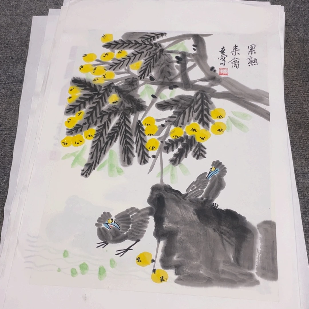 国画1.4平尺纯手绘国画作品