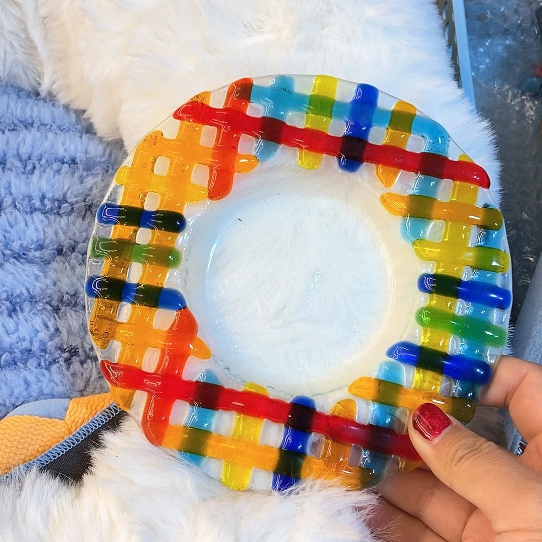 琉璃手工艺品盘子