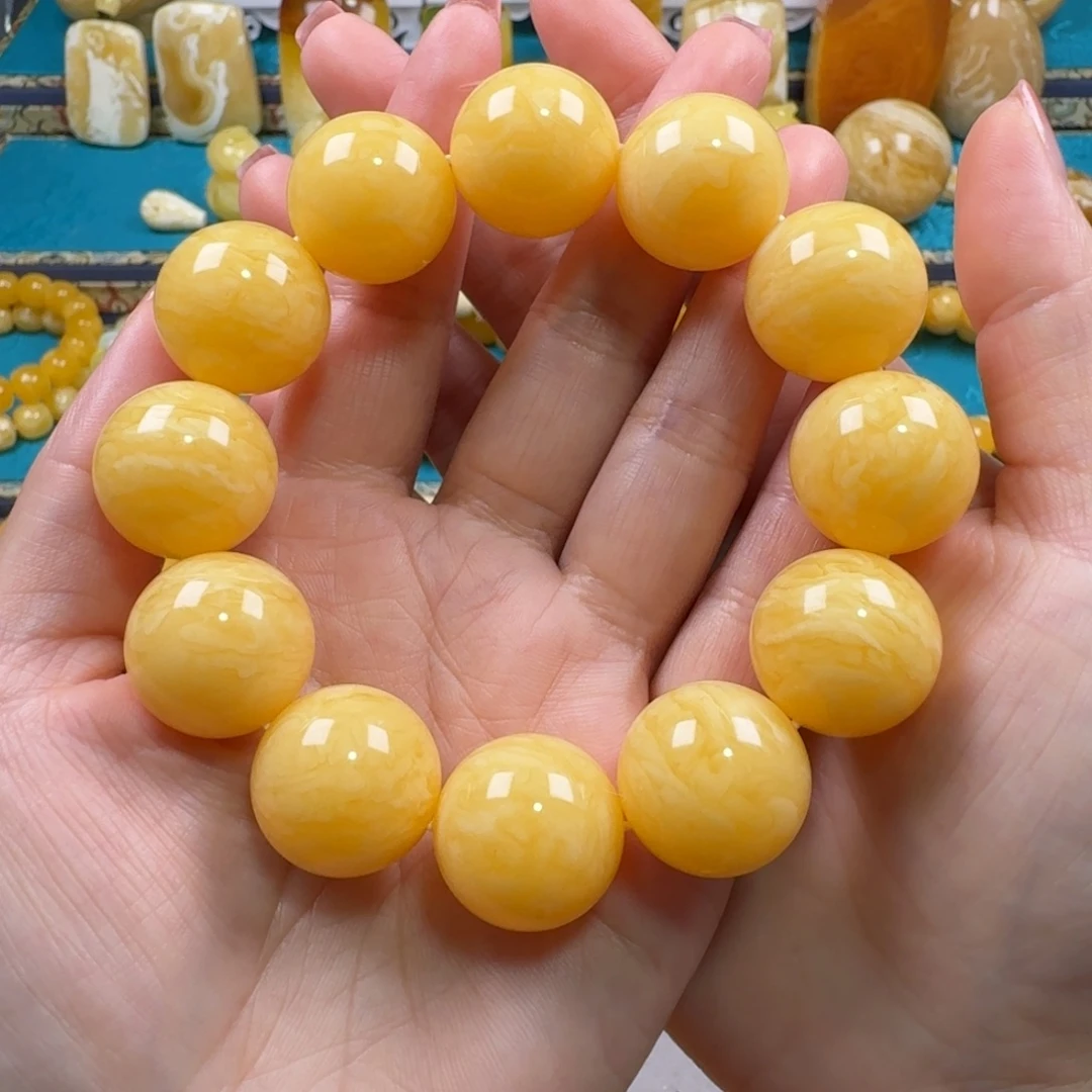 琥珀未镶嵌手链同料
