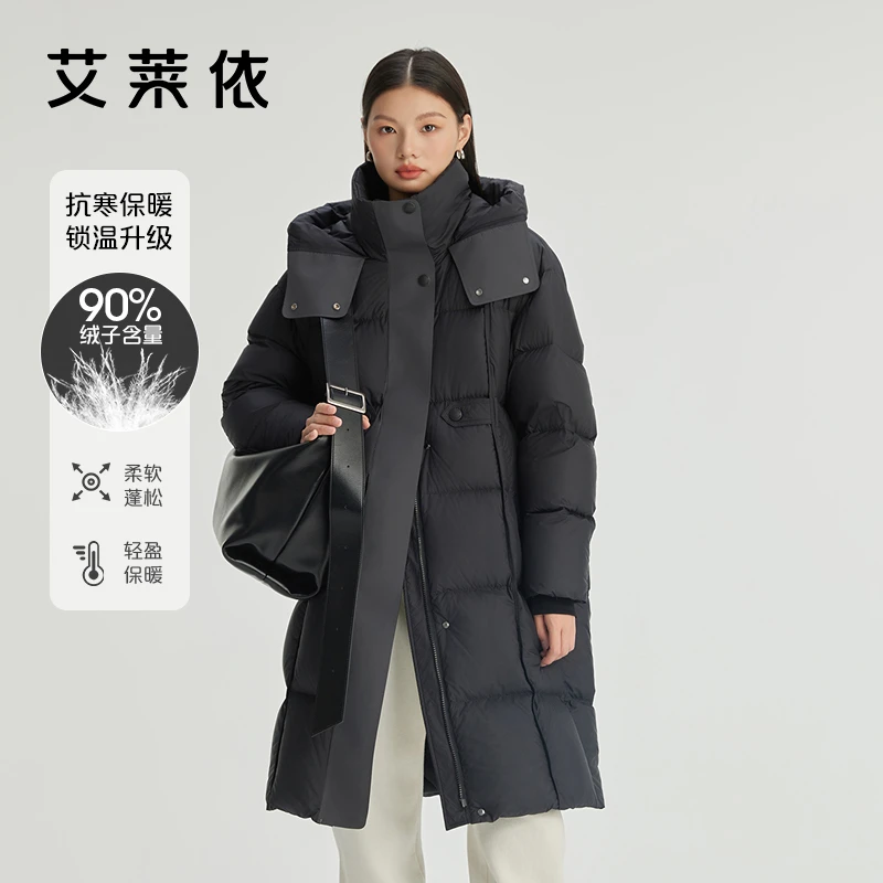 艾莱依泡芙感软糯女冬季新款时尚休闲保暖加厚防风外套1154
