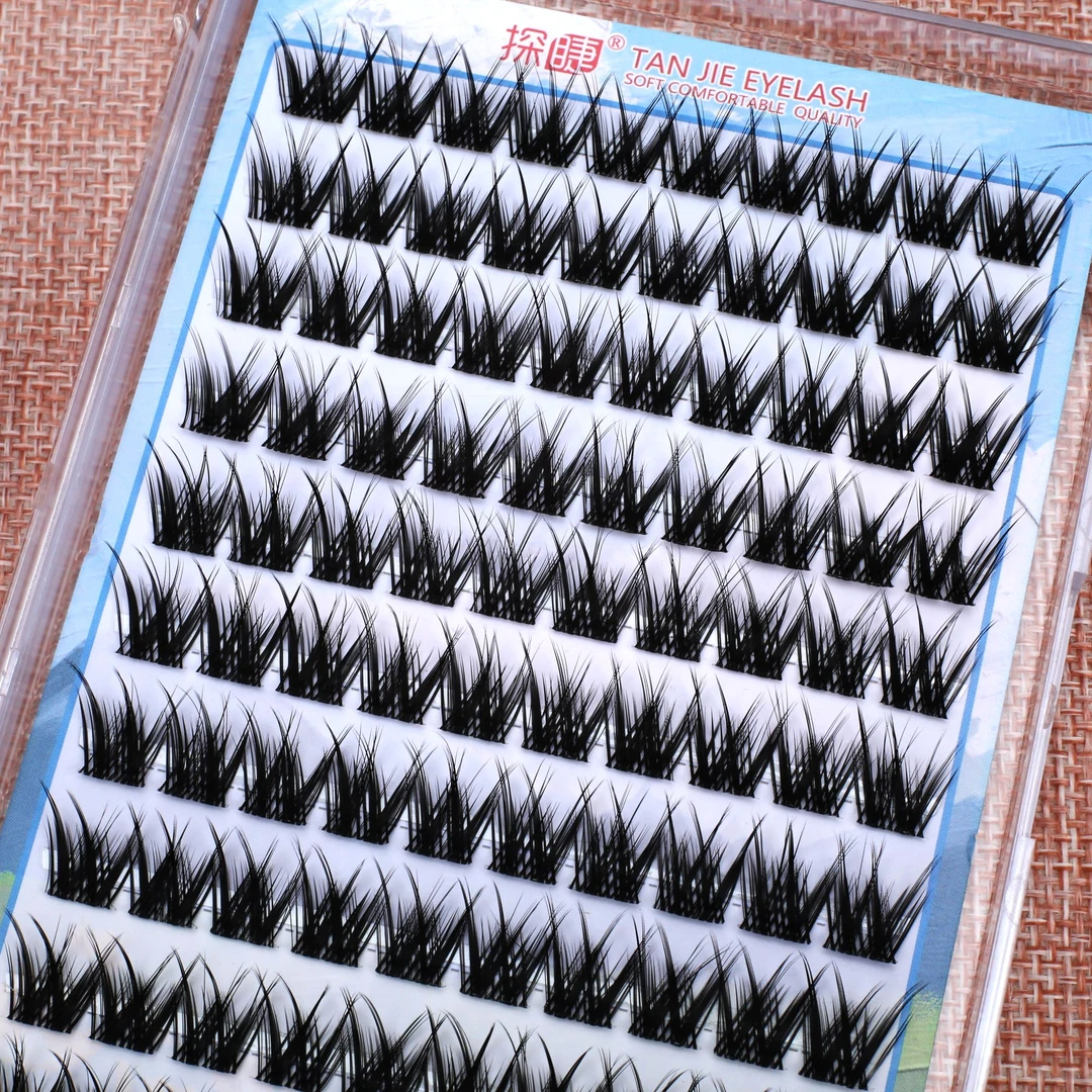 免胶假睫毛超软浓密大容量单簇懒人卷翘分段式自粘免卸无需胶水款