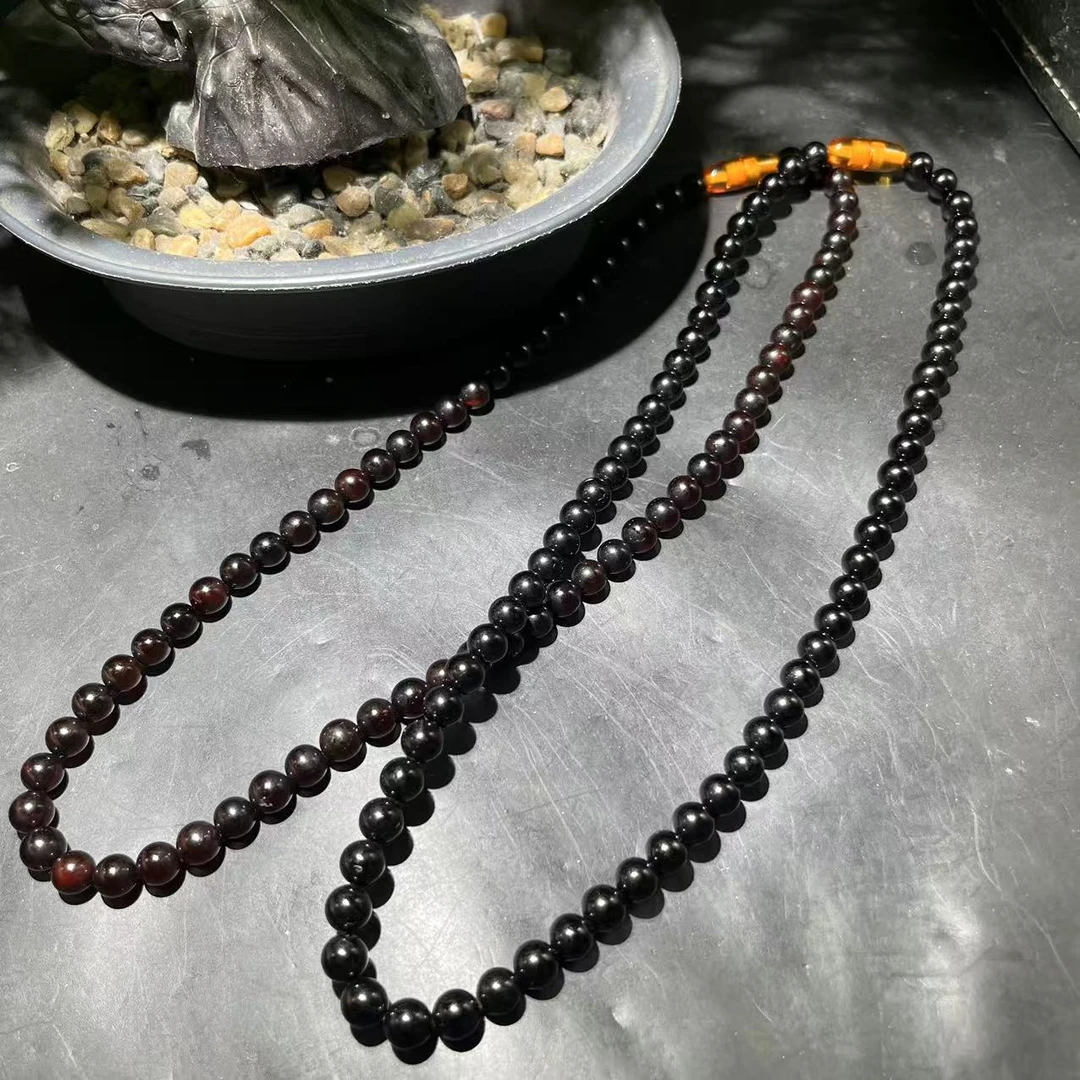 【玉经纶】-21512/Q27-琥珀珠链-多样性发其一