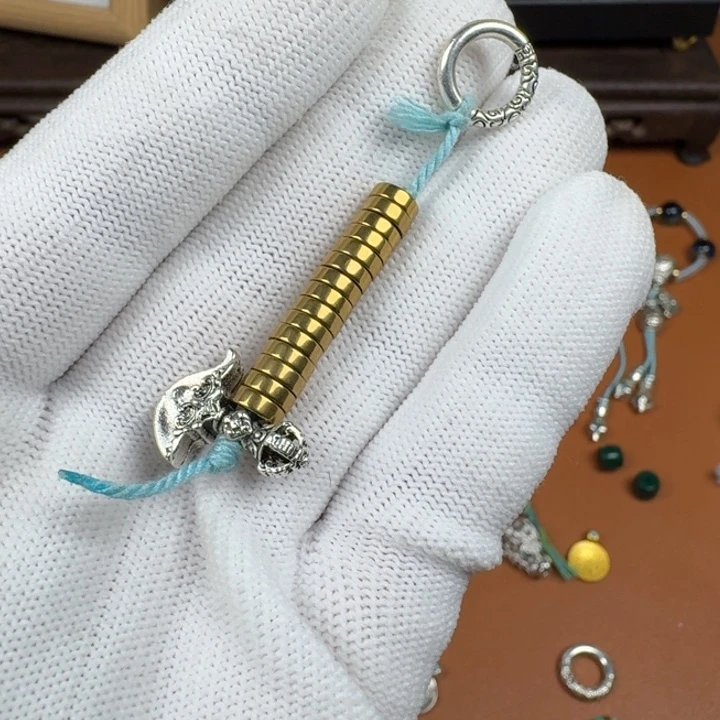 合成碳硅石铜合金文玩配饰计数器套
