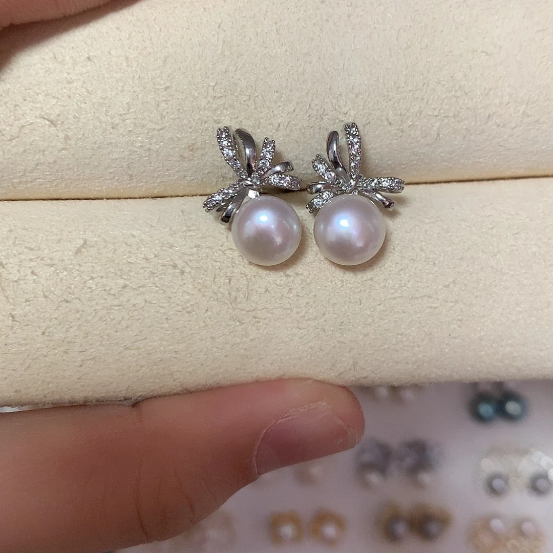 淡水珍珠耳饰合金